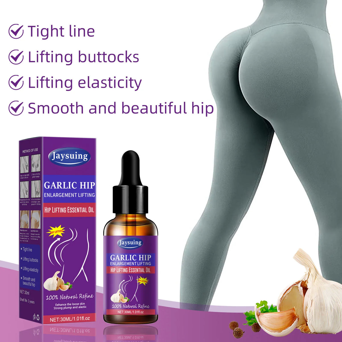 Hip Lifting Oil Butt Firming Enhancer Breast Enlargement Ass Massage Serum Tightening Shaping Moisturizing Buttock Essential Oil
