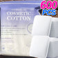 100/600Pcs Disposable Makeup Removal Cotton Pads for Facial Cleaning Wet Application Portable Double-sided Cosmetic Cotton Pads