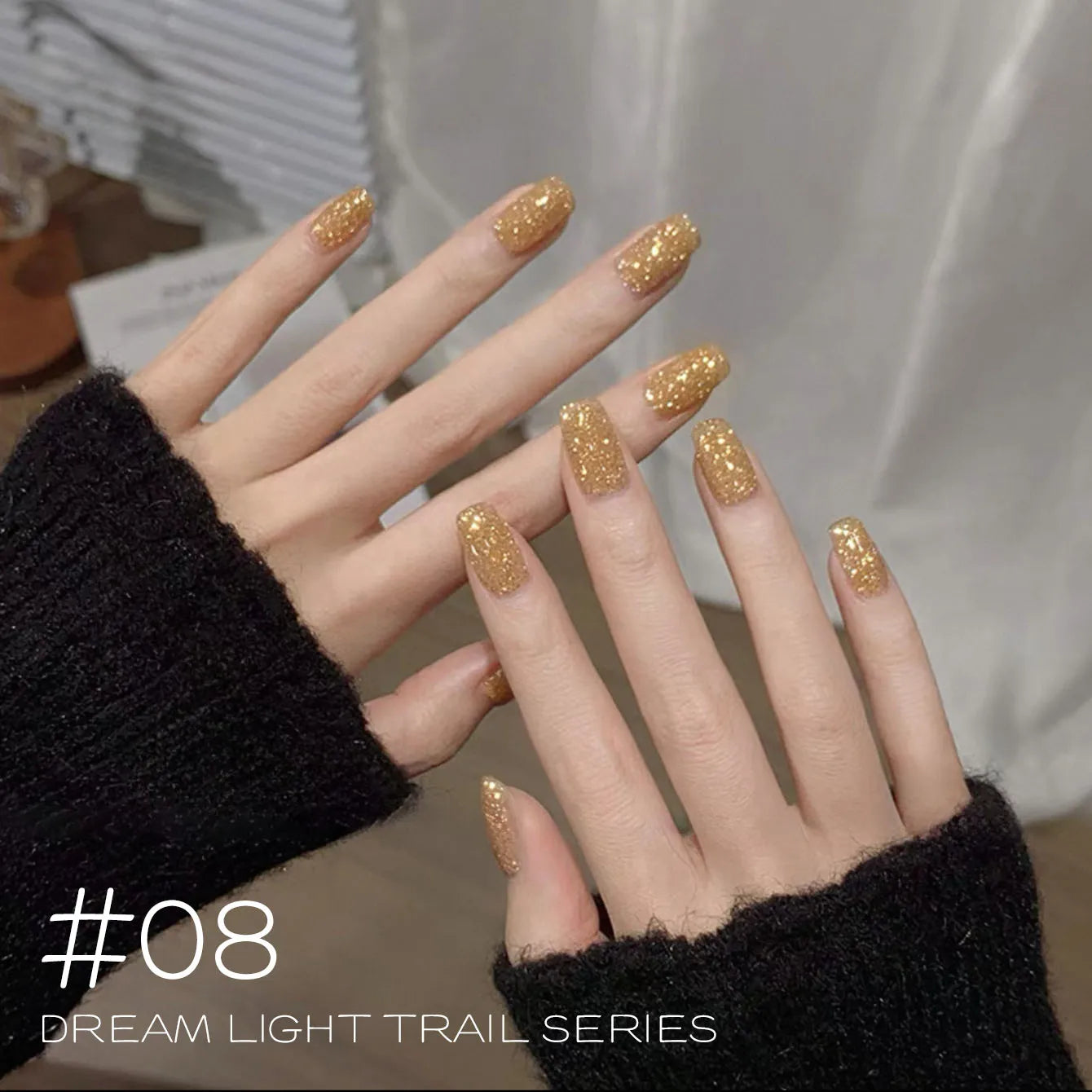 MIANEL 1-12PCS Star-chasing Moon-chasing Gel Nail Polish 2026 Popular Whitening Strobe Sequin Flashing Nail Polish White Nails