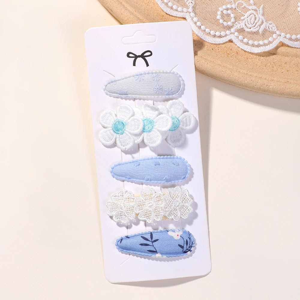 5Pcs BB Clips Set Toddler Baby Girls Hair Clips Children Barrettes Ins Sweet Daisy Hair Accessories
