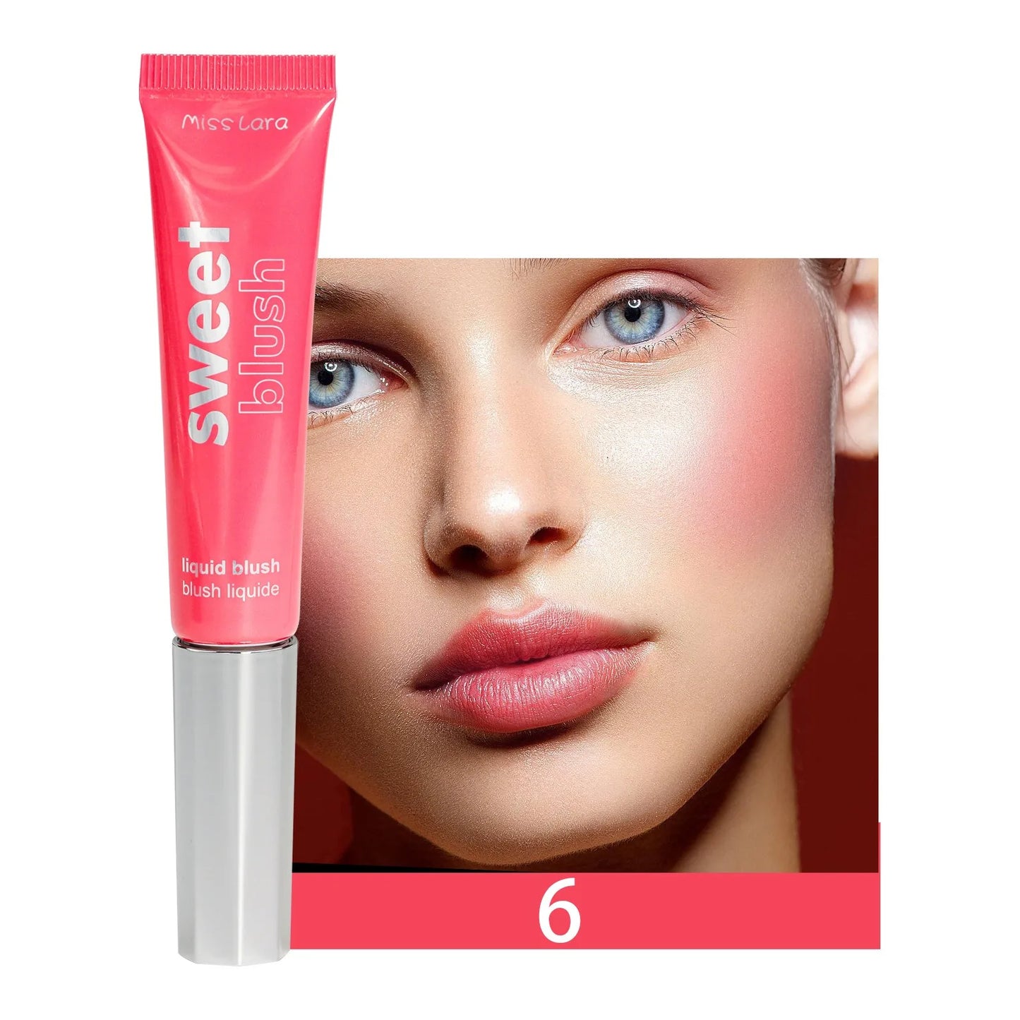 Liquid Blush Velvet Matte Natural Cream Multi-use Cheek Eye Tint Peach Blush Soft Applicator Makeup Monochrome Face Blush Stick
