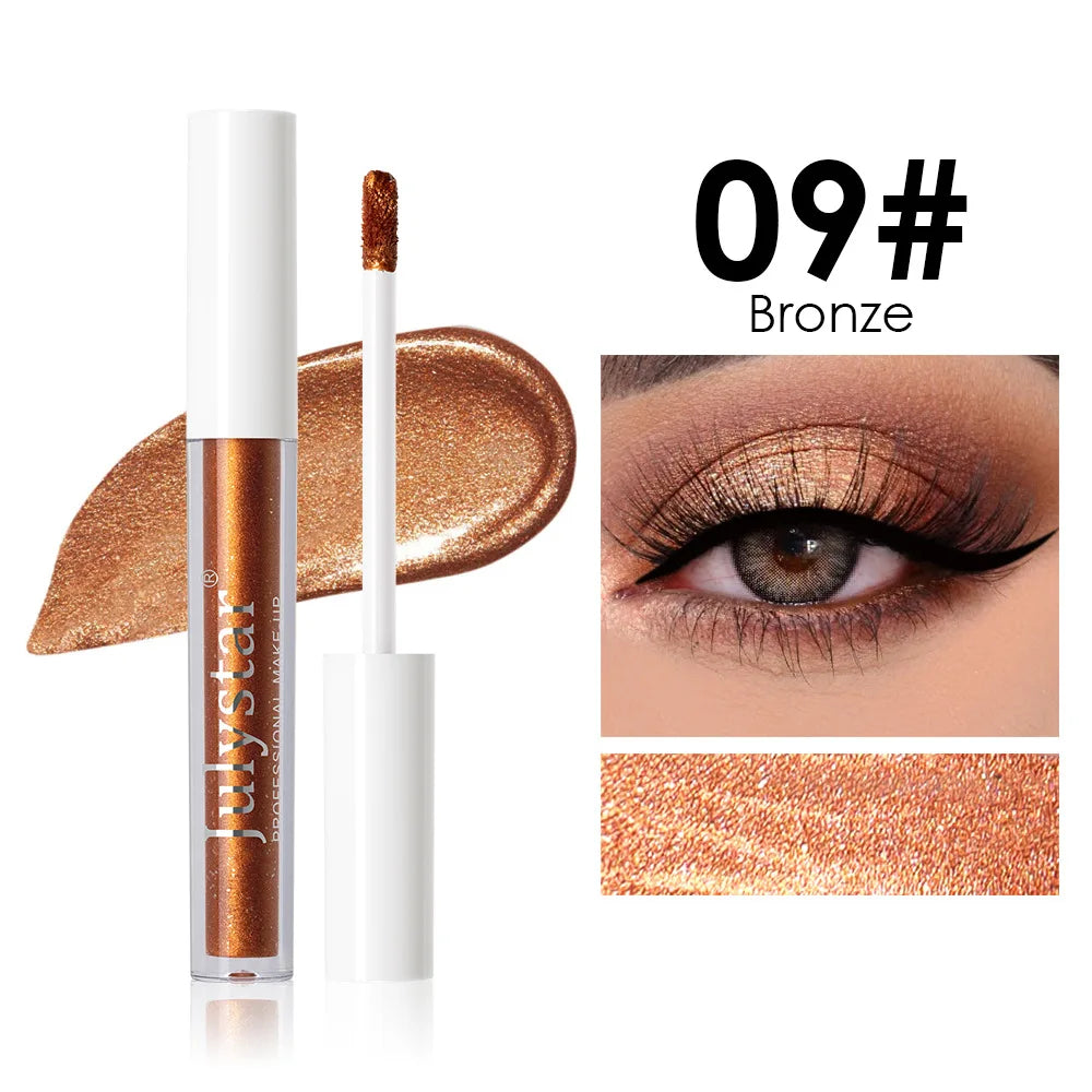 Metallic Purple Liquid Eyeshadow Pen Shimmer Pink Green Blue Gold Diamond Shiny Eye Shadow Stick Giltter Highlighter Pen Makeup