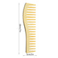 For Travel Use No Handle Wide Tooth Comb Large Size Gold Color Detangling Comb Plastic Professional Paddle Hair Comb Home Use