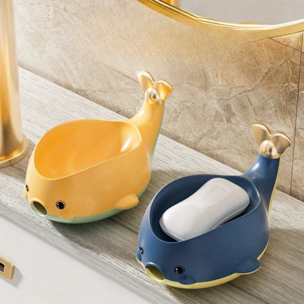 1pc Adorable Soap Dish - Self-Draining, Solid Tray for Kitchen and Bathroom