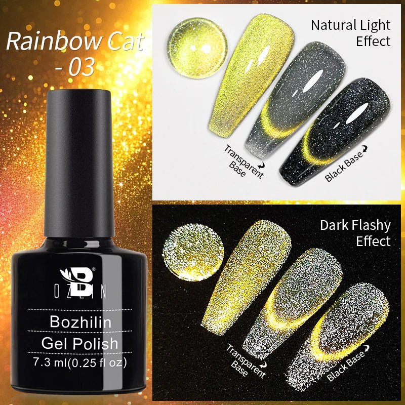 AWStorG 7.5ml Starlit Cat Magnetic Gel Nail Polish Must need Black Gel-Polaris Light Soak Off UV Gel Varnis Semi Permanent DIY