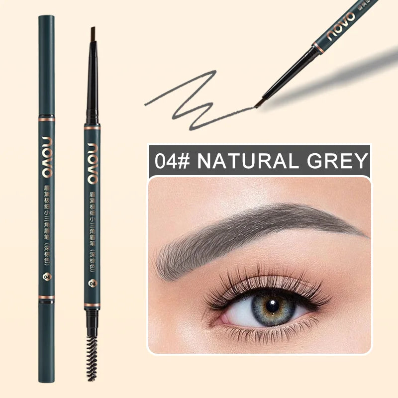 Eyebrow Pencil, Double-Ended, Long-Lasting And Waterproof, Suitable For All Eyebrow Shapes, With Smooth And Natural Effect