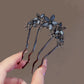 1Pc Pearl Flower U-Shaped  Hair Clips for Women Elegant Style Metal Forks Vintage Pearl Hairpins Hair Styling Tools Gifts