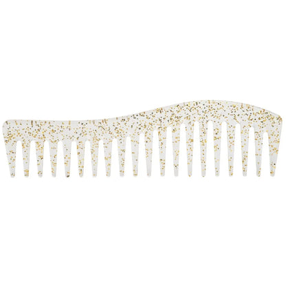 For Travel Use No Handle Wide Tooth Comb Large Size Gold Color Detangling Comb Plastic Professional Paddle Hair Comb Home Use