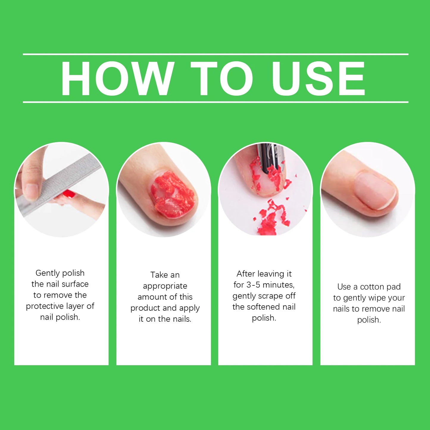 EELHOE 8ml Nail Gel Remover 3 Minutes Fast Remove Polish Soak Off Clean UV Harmless Reduce Dryness Non-Irritating Easily Removes