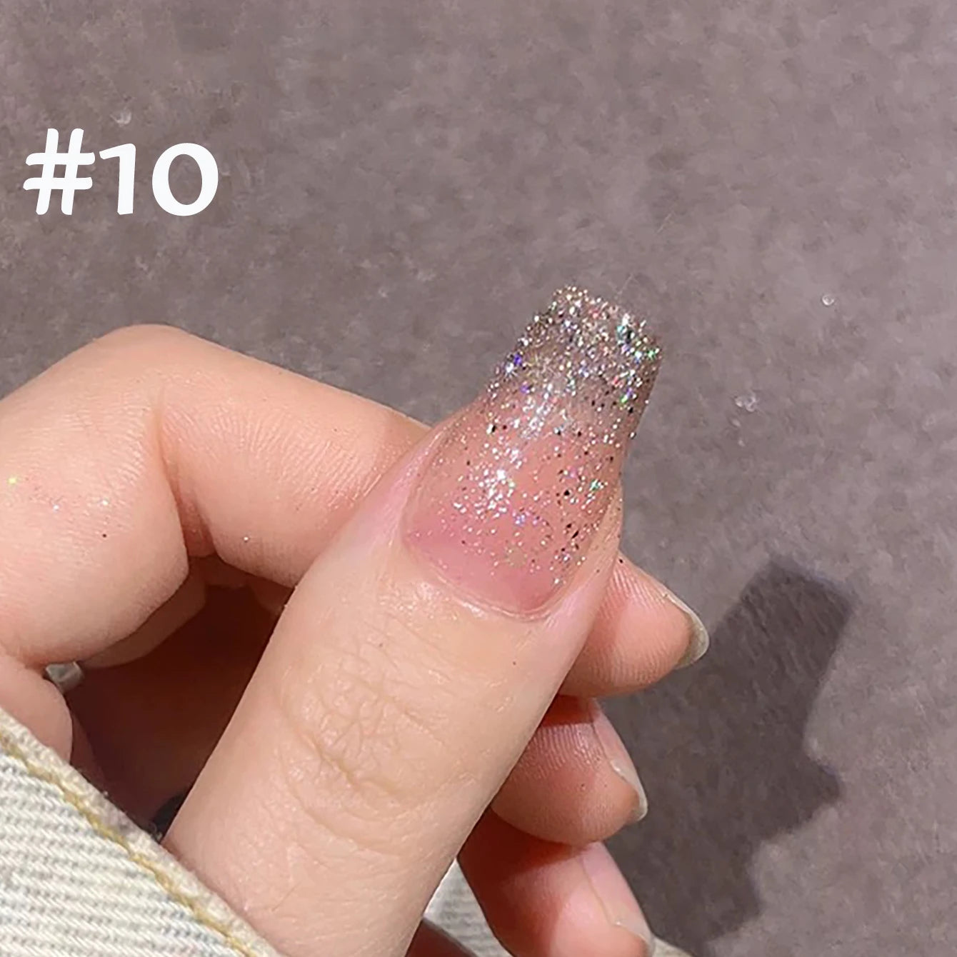 MIANEL 1-12PCS Star-chasing Moon-chasing Gel Nail Polish 2026 Popular Whitening Strobe Sequin Flashing Nail Polish White Nails
