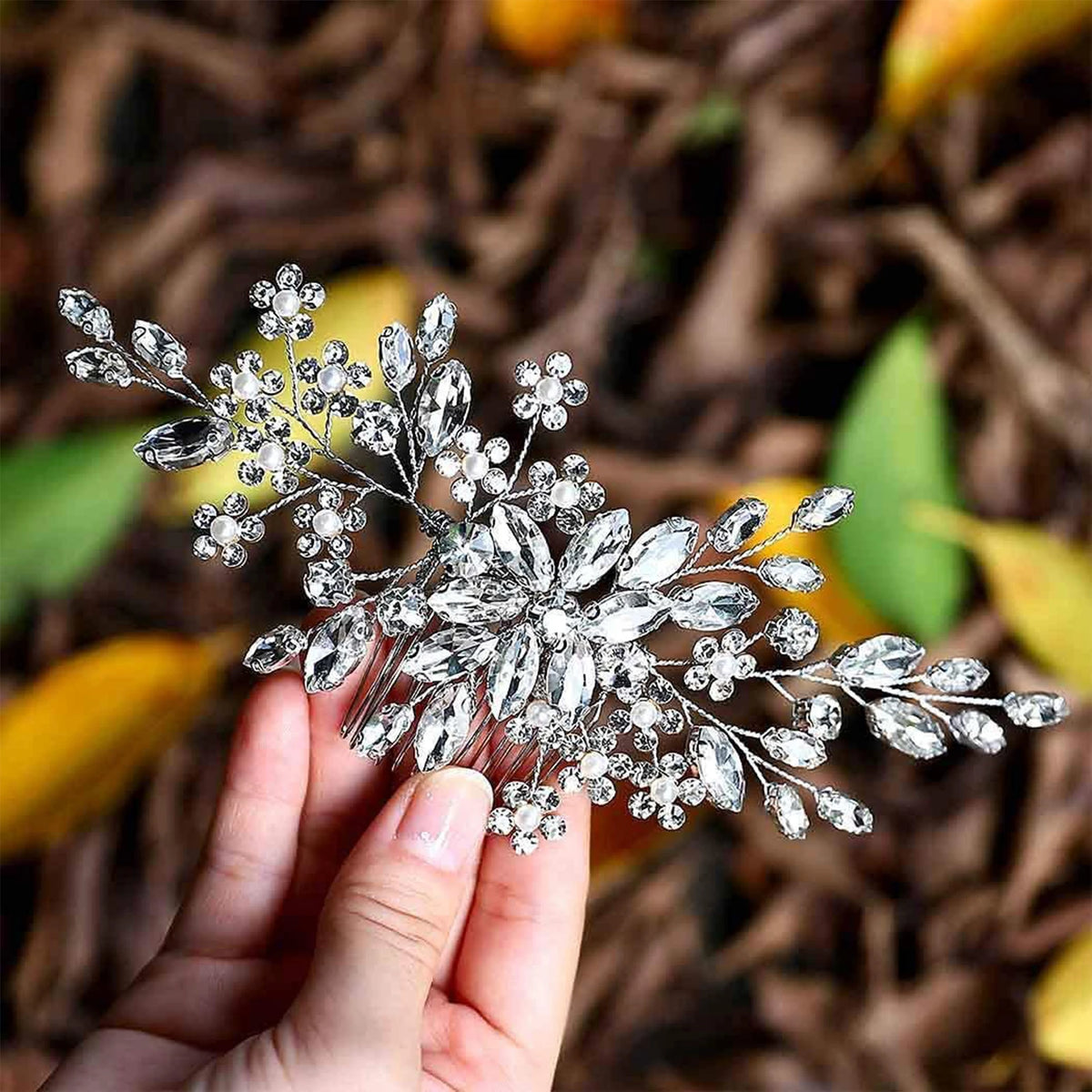 Wedding Comb Head Jewelry Bride Hair Clips Headpiece Crystal Women Tiaras Bridal Hair Accessories Women Hair Ornaments SL