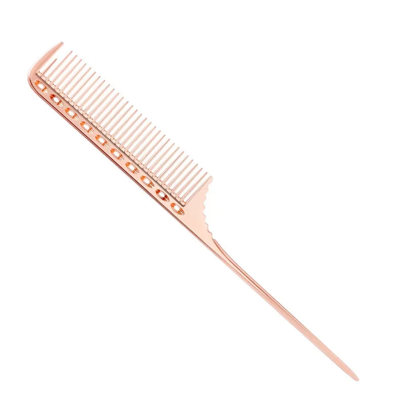 Metal Hair Comb Rat Tail Hairdressing Combs Hair Cutting Dying Hair Parting Comb Curly Hair Brush Barber Tools Salon Accessaries