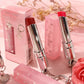 Velvet Lipstick Metallic Shine Long Lasting Moisturizing No Grainy Highly Pigmented 3D Diamond Glitter Heart Love Lipstick