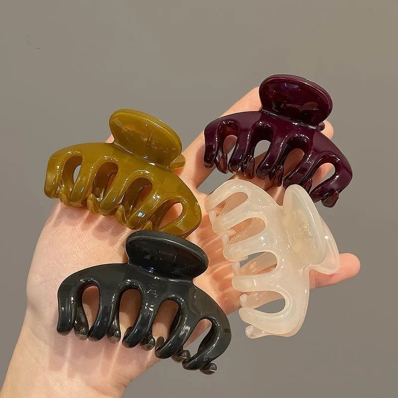 Elegant Solid Small Pumpkin Hair Claw For Women Girls Sweet Hair Ornament Claw Clip Hairpin Hair Clip Fashion Hair Accessories