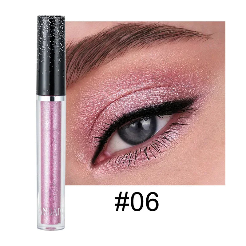 12pc/set Liquid Eyeshadow Metallic Diamond Shiny Eyeliner Pen Giltter Eyeshadow Palette Lasting Shimmer Brighten Makeup Cosmetic