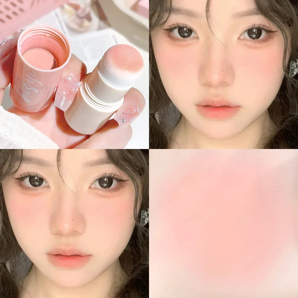 Velvet Mist Blush Stick - Vibrant and youthful, Korean style, natural long-lasting brightening, for both lips and cheeks