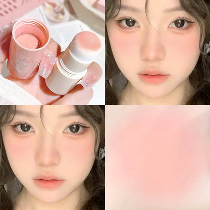 Velvet Mist Blush Stick - Vibrant and youthful, Korean style, natural long-lasting brightening, for both lips and cheeks