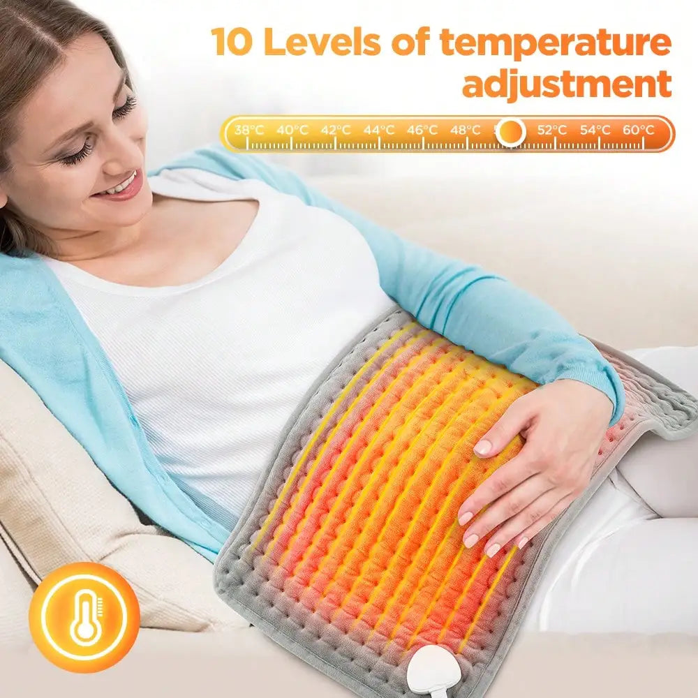 Hailicare Electric Heating Pad Multifunctional Physiotherapy Heating Pad Heating Blanket Cushion 10 Levels Temperature Adjustment 4 Levels Of Timing For Hands Back Legs Shoulders Neck Spine Pain Relief Winter Warm,Holiday Gif