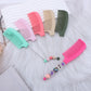 5pcs Plastic Beaded Hair Comb Anti-Static Rat Tail Combs Creative DIY Multi-color Beads Comb Hair Styling Accessories