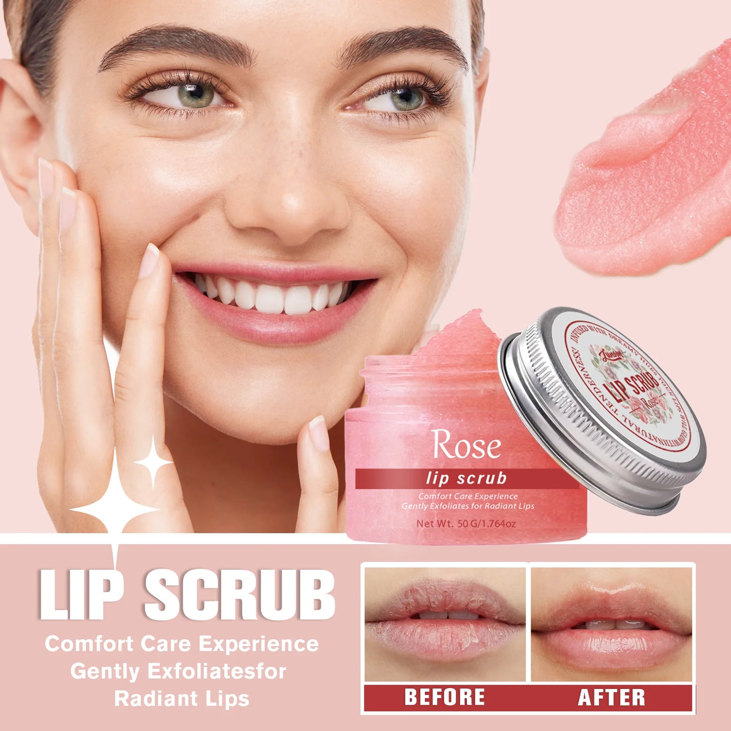 Lip scrub 50g brighten exfoliating lip  raspberry vanilla coconut watermelon lip moisturizing gift for women