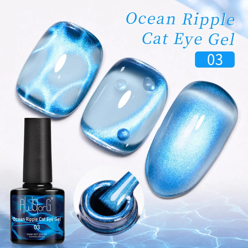AWStorG 7.5ml Starlit Cat Magnetic Gel Nail Polish Must need Black Gel-Polaris Light Soak Off UV Gel Varnis Semi Permanent DIY