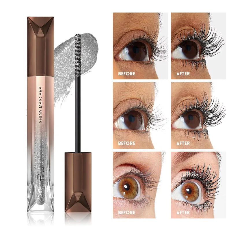 High Quality Perfect Girl Shiny Metallic Lash Mascara Makeup Pearlized Shiny Diamonds Glitter Extension Lashes Mascara Cosmetics