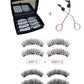 3D Magnetic Eyelashes Natural Soft Reusable Easy To Wear Eyelash Extension Beauty Makeup Tool faux mink false eyelashes & mirror