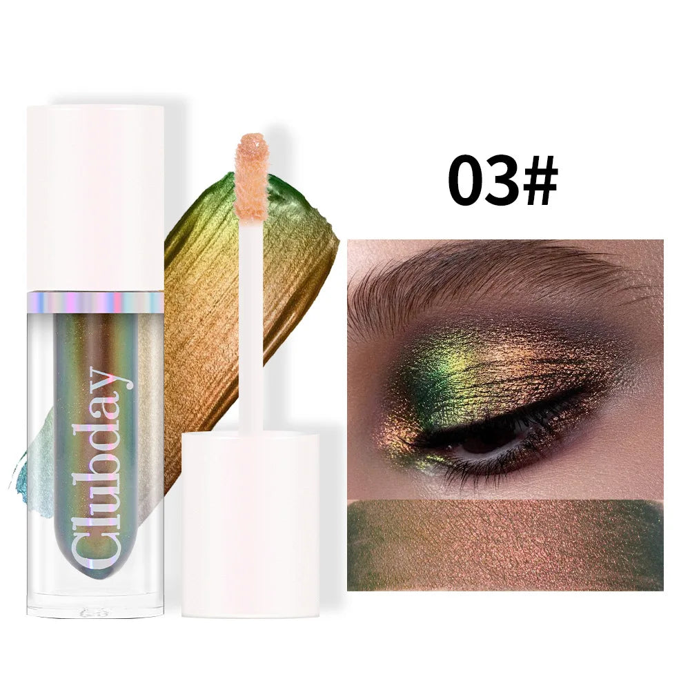 Chameleon Liquid Eyeshadow, Metallic Duochrome Single Shade, High-Impact Shifting Glow for Eyes & Face, Long-Wear Stage Highligh