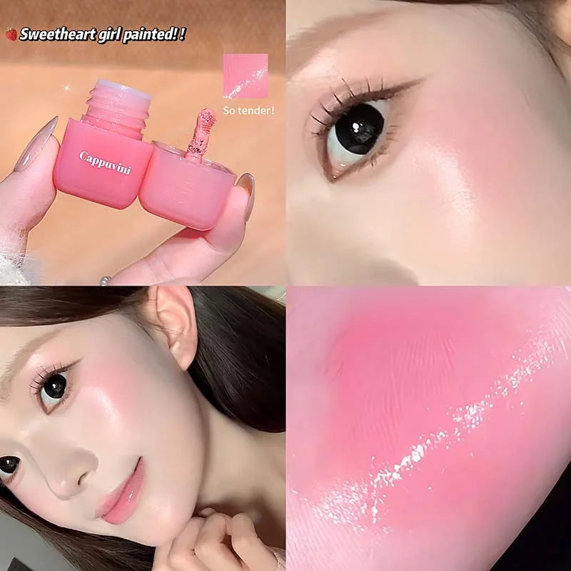 Mini Sweet Monochrome Liquid Blusher Moisturizing Mirror Blush Liquid Brightening Natural Rouge Korean Cosmetic Makeup