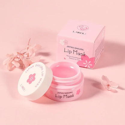 Laikou Sakura Lip Mask 8g Overnight Treatment Hydrating Moisturizing Repair Dry Chapped Lips Nourishing Care Peel Off