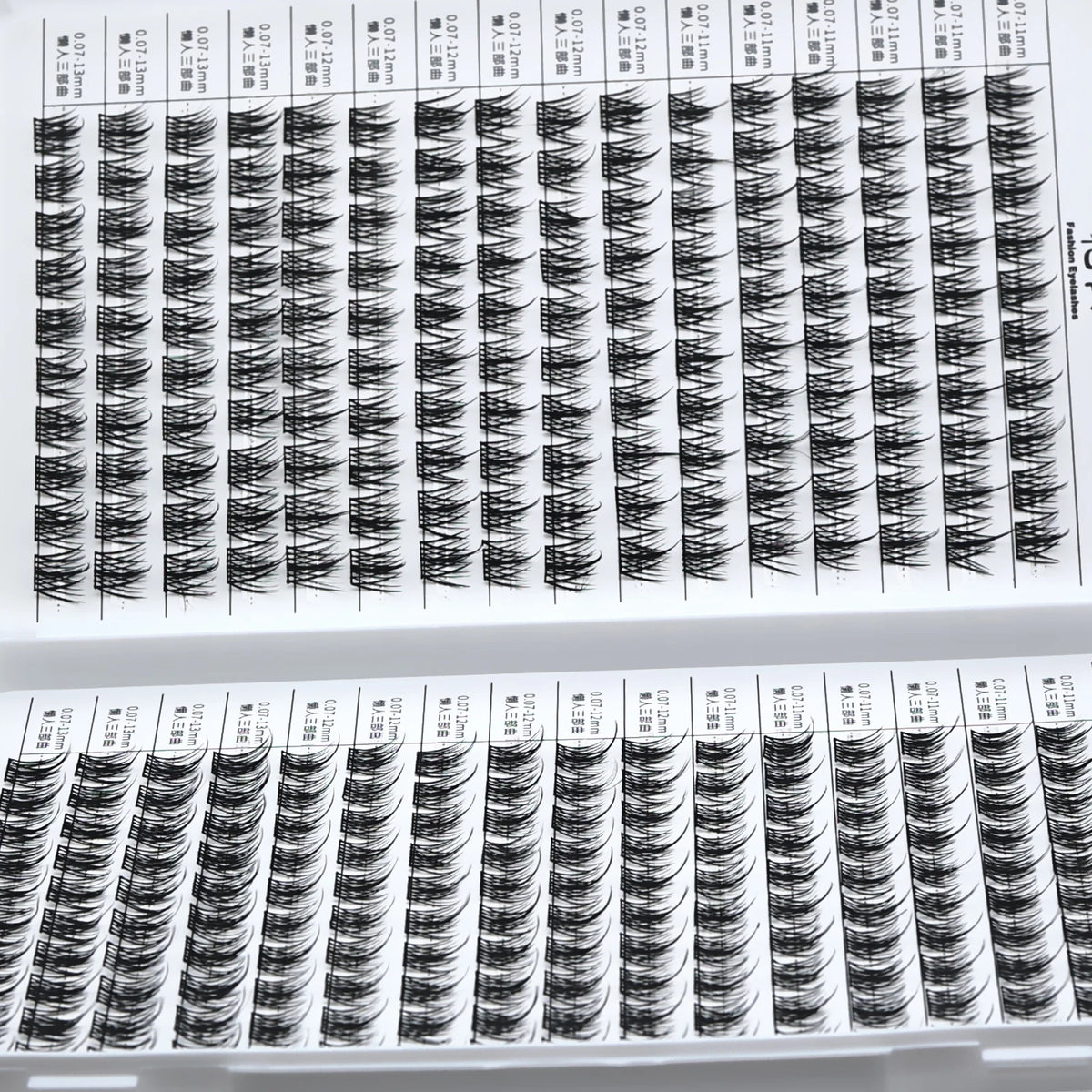 Lazy Trilogy Lash Book Mixed Length 7-13mm Lash Clusters D Curl Individual Cluster Lashes DIY Eyelash Extensions Large Capacity