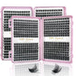 1Box Individual Lashes Clusters DIY Lash Extensions Book, D Curl Lash Clusters Eyelash Extension at Home