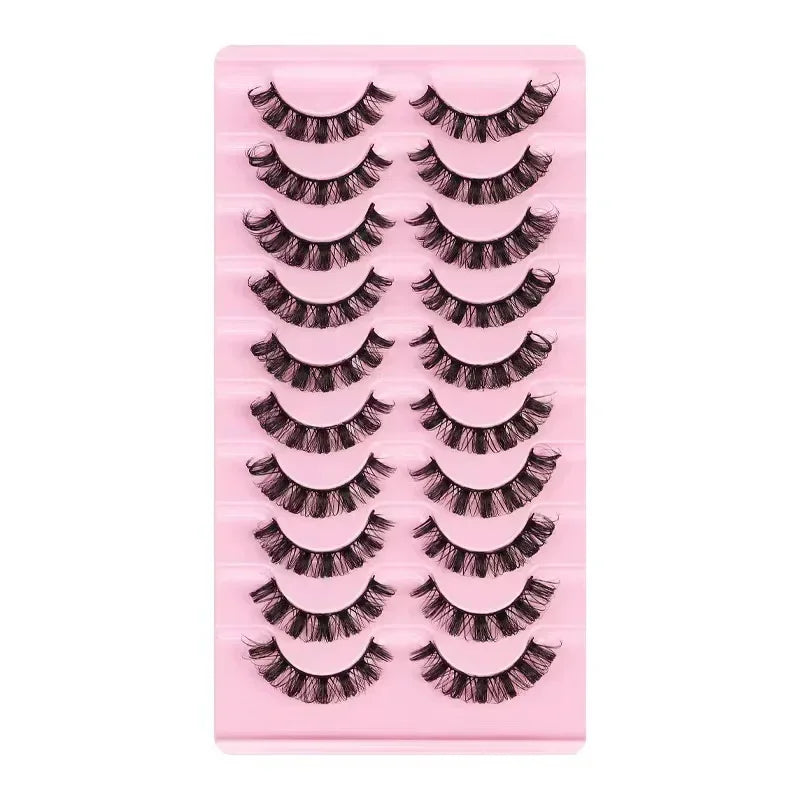 10Pairs 3D Mink Lashes Russian Strip Lash Dramatic False Eyelashes Faux Cils Makeup Wholesale Fake Eyelash Extension