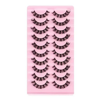 10Pairs 3D Mink Lashes Russian Strip Lash Dramatic False Eyelashes Faux Cils Makeup Wholesale Fake Eyelash Extension