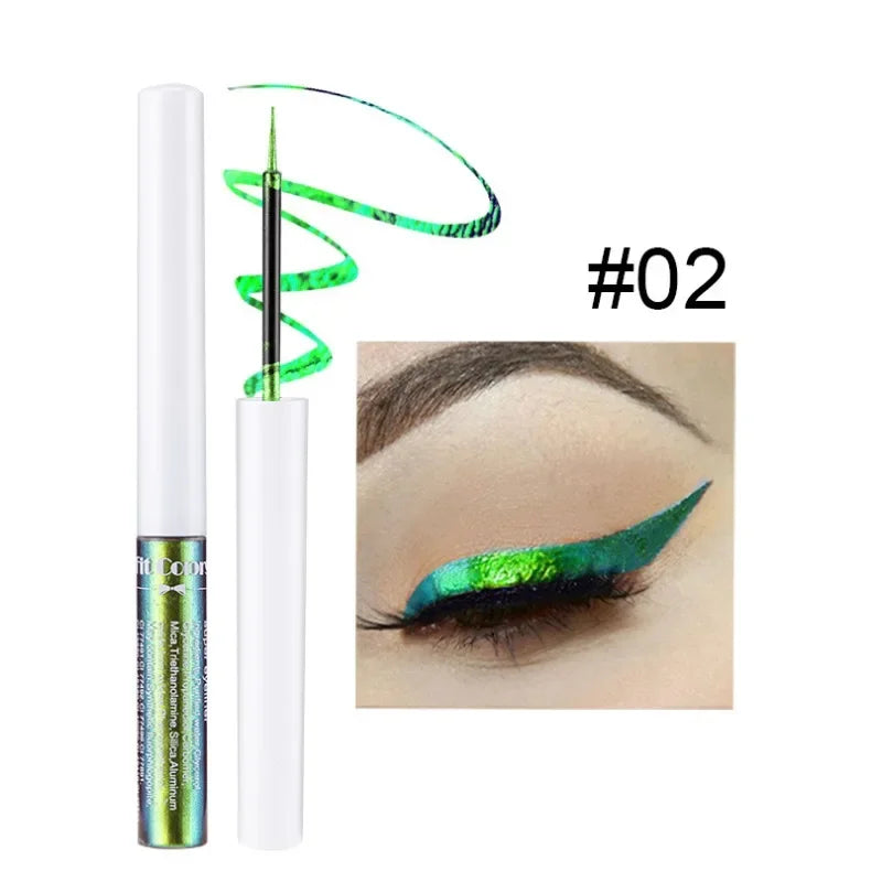 Metallic Discoloured Eye Shadow Purple Green Glitter Eyeshadow Makeup Chameleon Eyeshadow Liquid Polarized Colorful Cosmetics