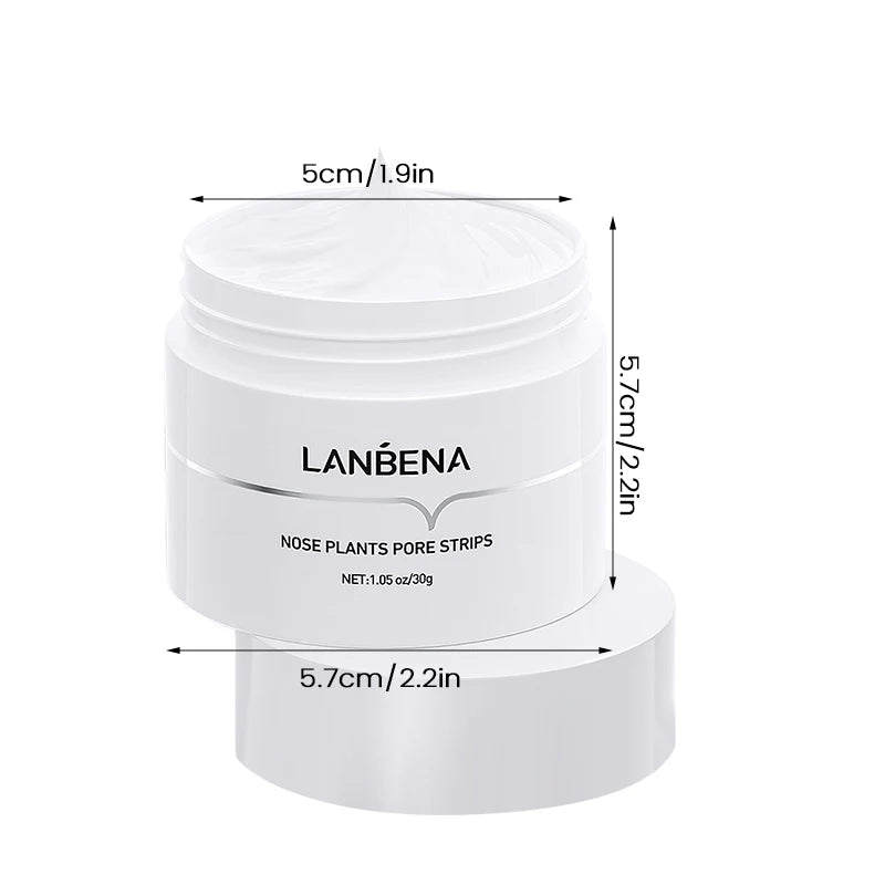 LANBENA Blackhead Remover Peel Off Mask Aloe Vera Extract Oil Control Nose Mask with 180pcs Cleanses for Deep Clean Hydrating