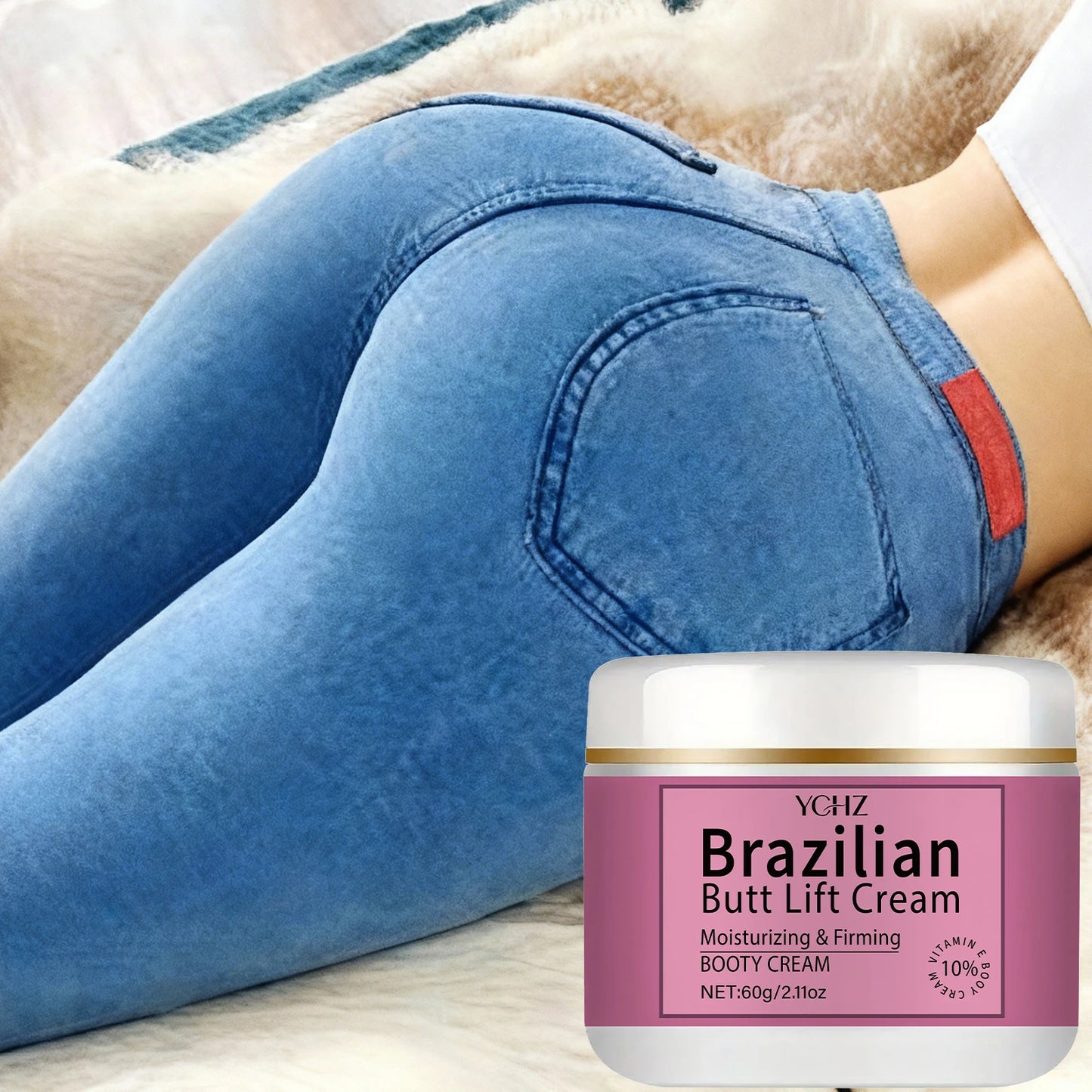 Butt-Lifting Cream, Containing Vitamin E - Instant Butt-Lifting and Firming Massage Gel, Suitable for All Skin Types, Moisturizing and Plumping Cream, Specifically Designed for Butt Shaping and Care