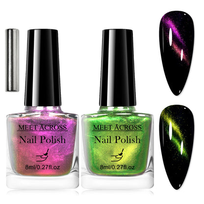 3pcs/set 8ml Cat Magnetic Nail Polish Long Lasting Quick Drying No Need of Lamp to Cure Nail Supplies Vernis for Nails Manicure