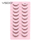 YSDO Natural Mink Eyelashes 3/6/10 Pairs Wispy Faux 3D Mink Lashes Short Fluffy Half False Eyelash Makeup Tools Cat Eye Lashes