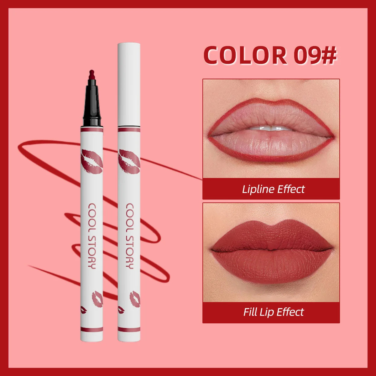 Liquid Matte Lipliner Pencil Waterproof long Lasting Lipstick Pen Natural Quick Drying Lip Liner Outline Lips Contour Makeup