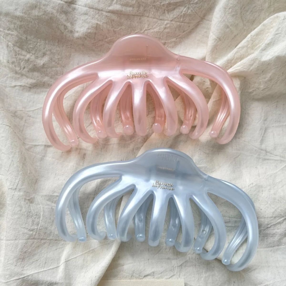 Korea Large Colorful Jelly Pumpkin Hair Claws Clip  Women Elegant Big Hair Back Of Head Coiled Shark  Ponytail Clip Accessories