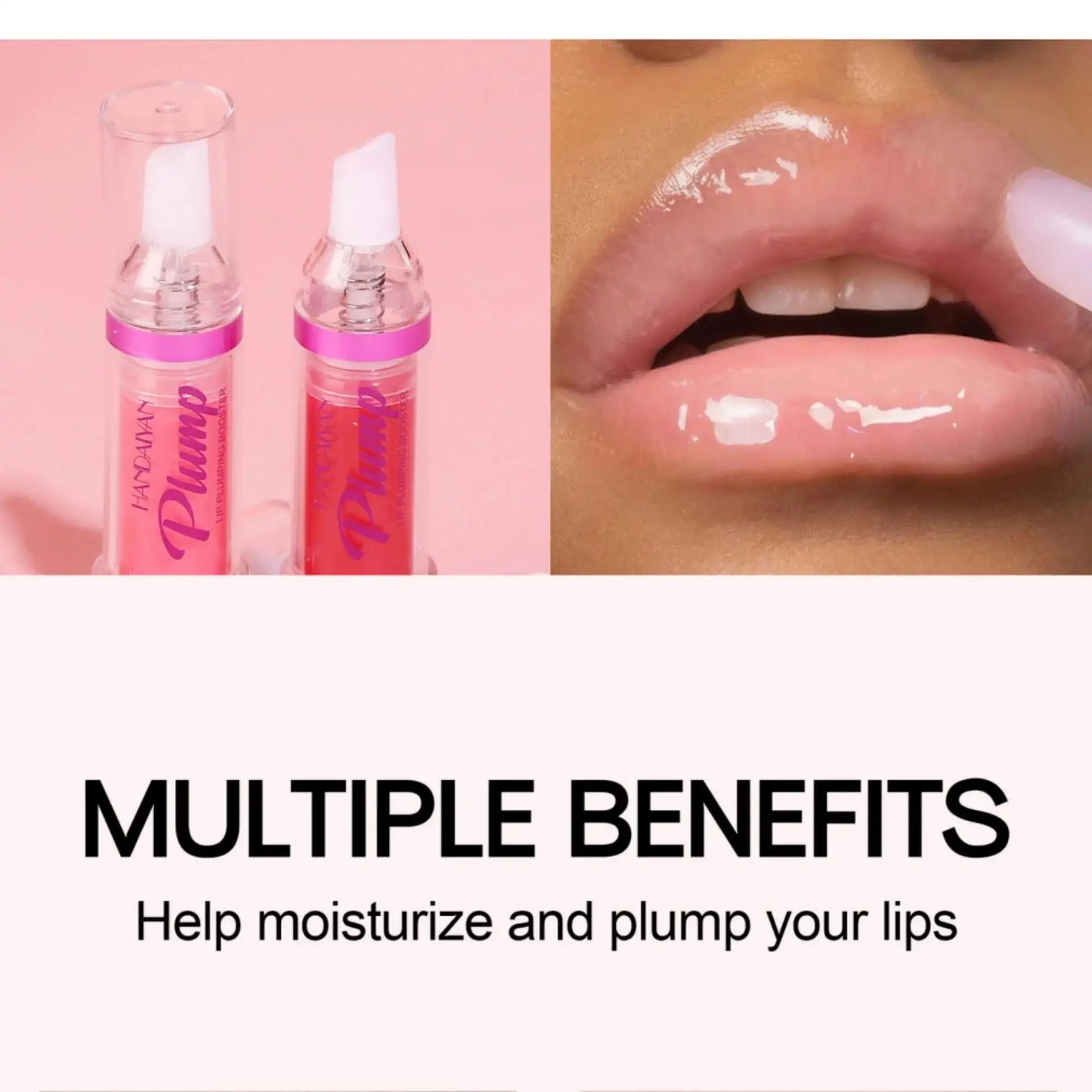 HANDAYAN 6 Color Lip Plumper Gloss Moisturizing Honey Oil Enhancer Transparent Shine Booster Makeup Beauty