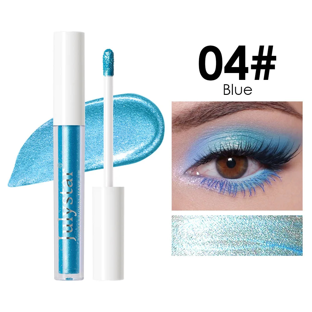 Metallic Purple Liquid Eyeshadow Pen Shimmer Pink Green Blue Gold Diamond Shiny Eye Shadow Stick Giltter Highlighter Pen Makeup