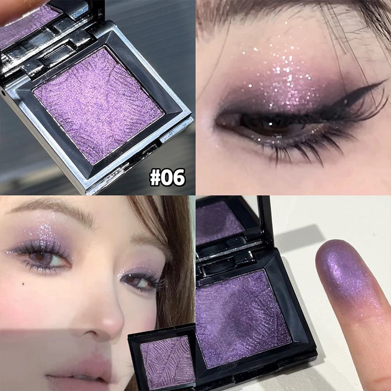 Monochrome Eyeshadow Palette Chrome Blue Pearl Glitter Highgloss Brightening Lasting Waterproof Metallic Luxury Eyeshadow Makeup