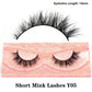 Half Eye Lashes Natural 3D Mink Short False Eyelashes Fluffy Wispy Cross Strip Fake Lashes Soft Half Eyelashes Extension Makeup