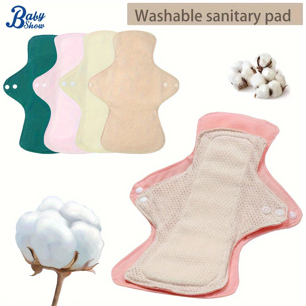 5pcs Reusable Cotton Mesh Sanitary Pads Washable Breathable Comfortable Underwear Panty Liners Sanitary Towels for Summer