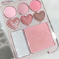 8-color Love Heart Eyeshadow Palette Pearly Glitter Shiny Highlighter Shadow Shimmer Gray Pink Blush Eyeshadow Brighten Make Up