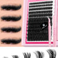 GROINNEYA Lash Clusters Kit Fluffy Individual Lashes C Curl Cluster DIY Lash Extension Kit Lash Bond and Seal Eyelash Extensions
