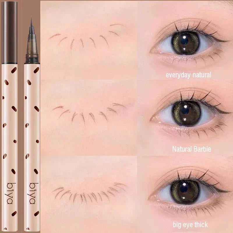 Ultra-fine Liquid Lying Silkworm Eyelash Pen Matte Brown Gray Eyeliner Highlighter Pencil Smooth Lasting Eye Shadow Stick Makeup