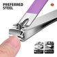 9/18/24/30 PCS Stainless Steel Manicure Set in Dazzling Purple & Blue - Modern Style Nail Clippers with Convex Blade, Non-Scente